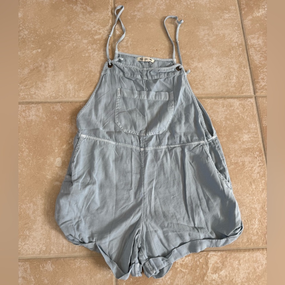 Light Blue Out N About Overalls Romper